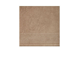Фронтальная клинкерная ступень простая Paradyz Mattone Sabbia Brown, 300*300*11 мм Hit Ceramics