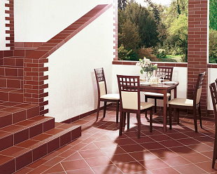 Фронтальная клинкерная ступень с капиносом Paradyz Natural Rosa Duro, 330*299*11 мм Hit Ceramics