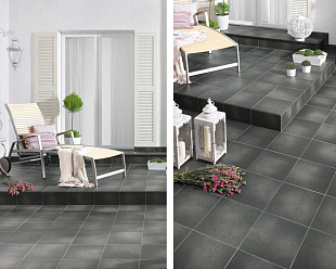 Напольная клинкерная плитка Paradyz Semir Grafit 300*300*11 мм Hit Ceramics