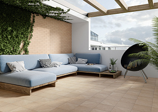 Фронтальная клинкерная ступень с капиносом Paradyz Mattone Sabbia Beige, 330*300*11 мм