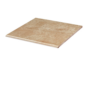 Фронтальная клинкерная ступень простая Paradyz Ilario Beige, 300*300*11 мм Hit Ceramics