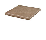 Угловая клинкерная ступень с капиносом Paradyz Mattone Sabbia Brown, 330*330*11 мм Hit Ceramics