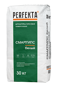 Штукатурка гипсовая универсальная Смартгипс белый, 30 кг PERFEKTA